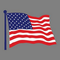 Zippy Clip - Full Color American Flag Decorative Tag W/ Clip Tab